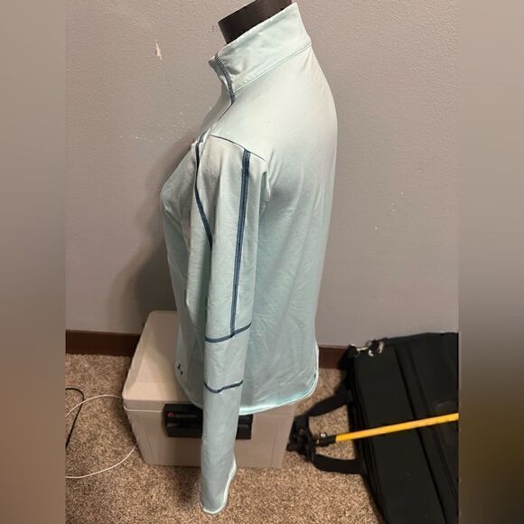 Under Armour Light Blue Quarter-Zip Pullover Womens Fitted - Picture 3 of 7